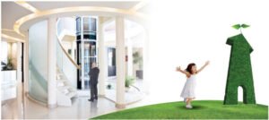 Kích thước thang máy gia đình Mitsubishi đúng chuẩn