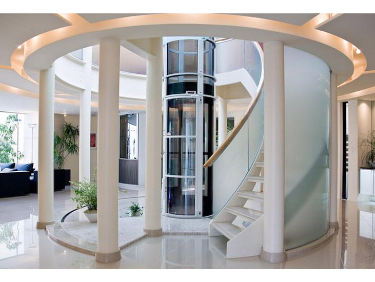 Sản phẩm thang máy kính trong nhà