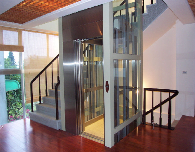 Mẫu thang máy kính cường lực